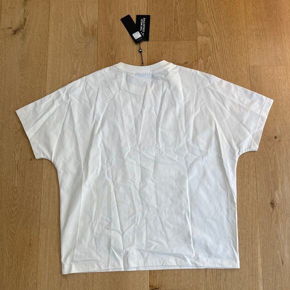 The Wild Collective Dolman Tee LA Rams Oversized Size S White Blue Yellow - Picture 3 of 3